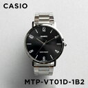 CASIO STANDARD カシオ スタンダード MTP-VT01D-1B2 腕時計 時計 ブランド メンズ レディース キッズ 子供 男の子 女の子 チープカシオ チプカシ アナログ ブラック 黒 シルバー 海外モデル メタル ギフト プレゼント