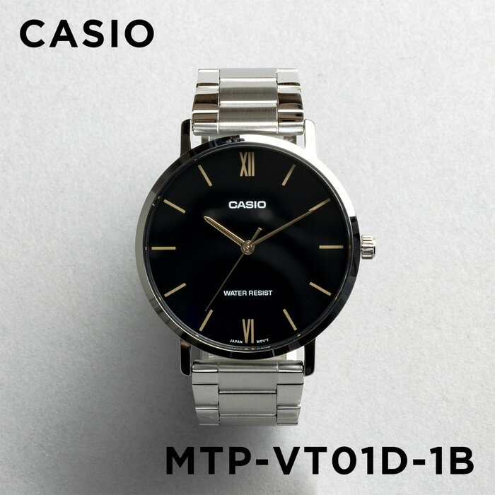 カシオ スタンダード  腕時計 レディース（就活向き） 【10年保証】【日本未発売】CASIO STANDARD カシオ スタンダード MTP-VT01D-1B 腕時計 時計 ブランド メンズ レディース キッズ 子供 男の子 女の子 チープカシオ チプカシ アナログ ブラック 黒 シルバー 海外モデル メタル ギフト プレゼント