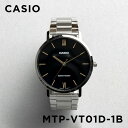 【10年保証】【日本未発売】CASIO STANDARD カシオ スタンダード MTP-VT01D-1B 腕時計 時計 ブランド メンズ レディース キッズ 子供 男の子 女の子 チープカシオ チプカシ アナログ ブラック 黒 シルバー 海外モデル メタル ギフト プレゼント