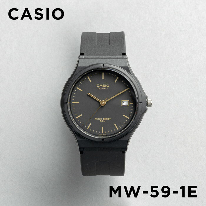 カシオ スタンダード 腕時計(就活向き) メンズ 【10年保証】【日本未発売】CASIO STANDARD カシオ スタンダード MW-59-1E 腕時計 時計 ブランド メンズ レディース キッズ 子供 男の子 女の子 チープカシオ チプカシ アナログ 日付 カレンダー ブラック 黒 海外モデル ギフト プレゼント