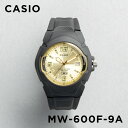 【10年保証】【日本未発売】CASIO STANDARD カシオ スタンダード MW-600F-9A 腕時計 時計 ブランド メンズ レディース キッズ 子供 男の子 女の子 チープカシオ チプカシ アナログ 日付 カレンダー 防水 ブラック 黒 ゴールド 金 海外モデル ギフト プレゼント