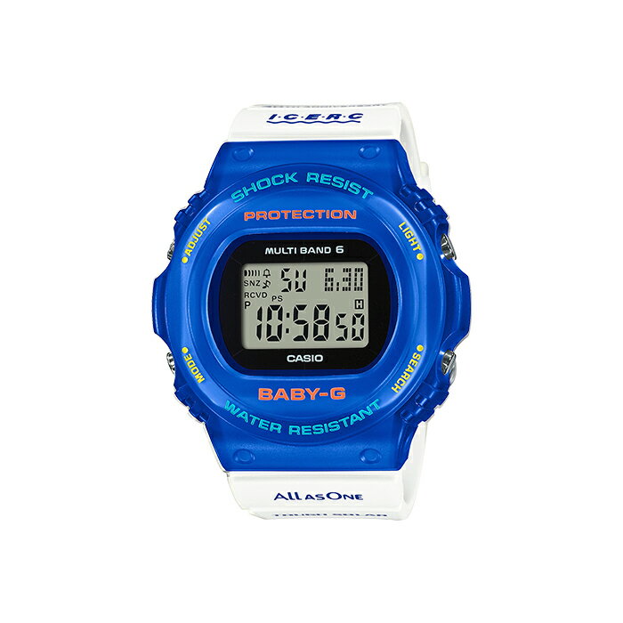 CASIO BABY-G カシオ ベビーG BGD-5700UK-2JR 腕時計 時計 ブランド レディース キッズ 子供 女の子 デジタル 日付 カレンダー 防水 ブルー 青 ホワイト 白 スケルトン イルカ ギフト プレゼント