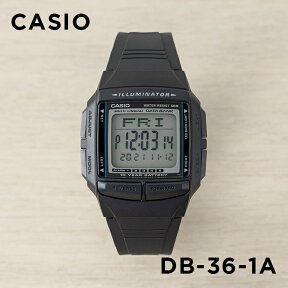 【10年保証】CASIO DATA BANK カシオ データバンク DB-36-1A 腕時計 時計 ブランド メンズ レディース キッズ 子供 男の子 女の子 デジタル 日付 カレンダー ブラック 黒 ギフト プレゼント