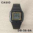 CASIO DATA BANK カシオ データバンク DB-36-9A 腕時計 時計 ブランド メンズ レディース キッズ 子供 男の子 女の子 デジタル 日付 カレンダー ブラック 黒 ゴールド 金 海外モデル ギフト プレゼント