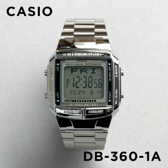 【10年保証】CASIO カシオ データバンク DB-360-1A 腕時計 メンズ レディース キッズ 子供 男の子 女の子 デジタル シルバー ブラック 黒
