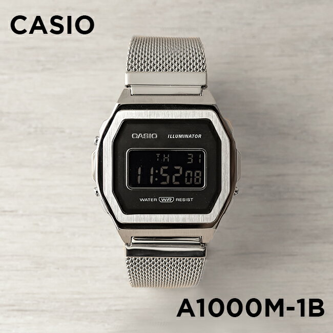 カシオ 腕時計 女の子 【10年保証】CASIO STANDARD カシオ スタンダード A1000M-1B 腕時計 時計 ブランド メンズ レディース キッズ 子供 男の子 女の子 チープカシオ チプカシ デジタル 日付 ブラック 黒 シルバー メッシュ フルメタル 海外モデル ギフト プレゼント