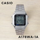 【10年保証】CASIO STANDARD カシオ スタンダード A178WA-1A 腕時計 時計 ブランド メンズ レディース キッズ 子供 男の子 女の子 チープカシオ チプカシ デジタル 日付 シルバー ブラック 黒 メタル ギフト プレゼント