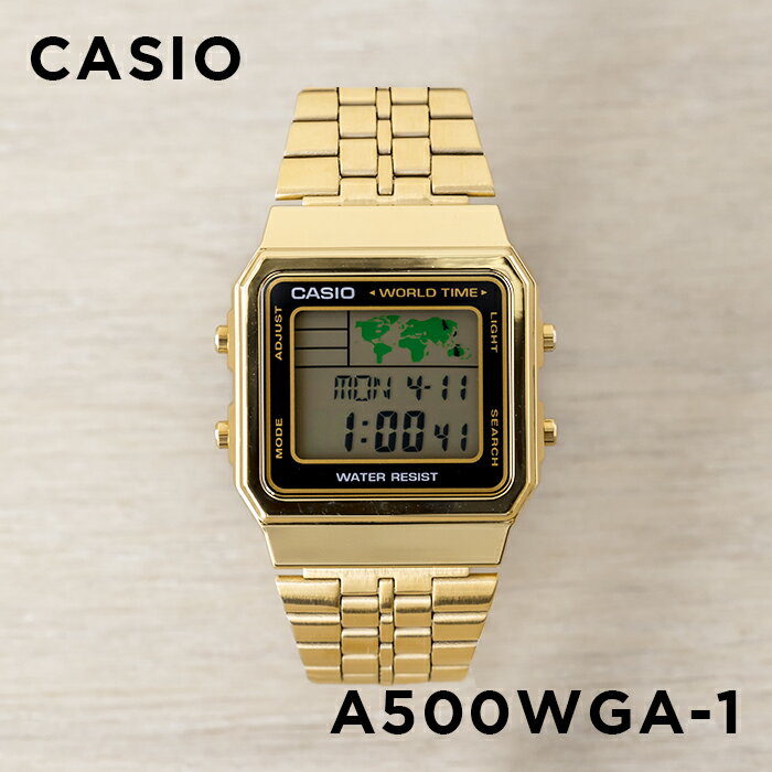 【10年保証】【日本未発売】CASIO カシオ スタンダード A500WGA-1 腕時計 メンズ レディース キッズ 子供 男の子 女の子 チープカシオ チプカシ デジタル 日付 ゴールド 金 ブラック 黒 海外モデル