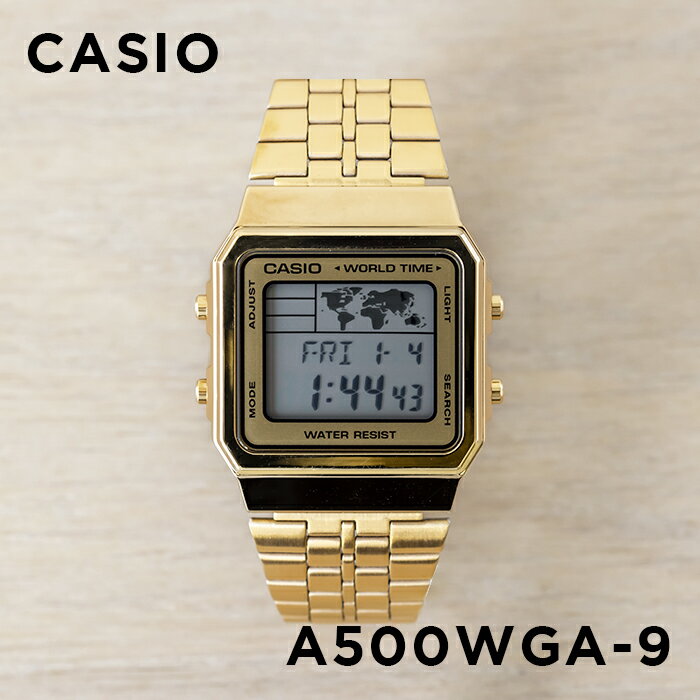 【10年保証】【日本未発売】CASIO カシオ スタンダード A500WGA-9 腕時計 メンズ レディース キッズ 子供 男の子 女の子 チープカシオ チプカシ デジタル 日付 ゴールド 金 海外モデル