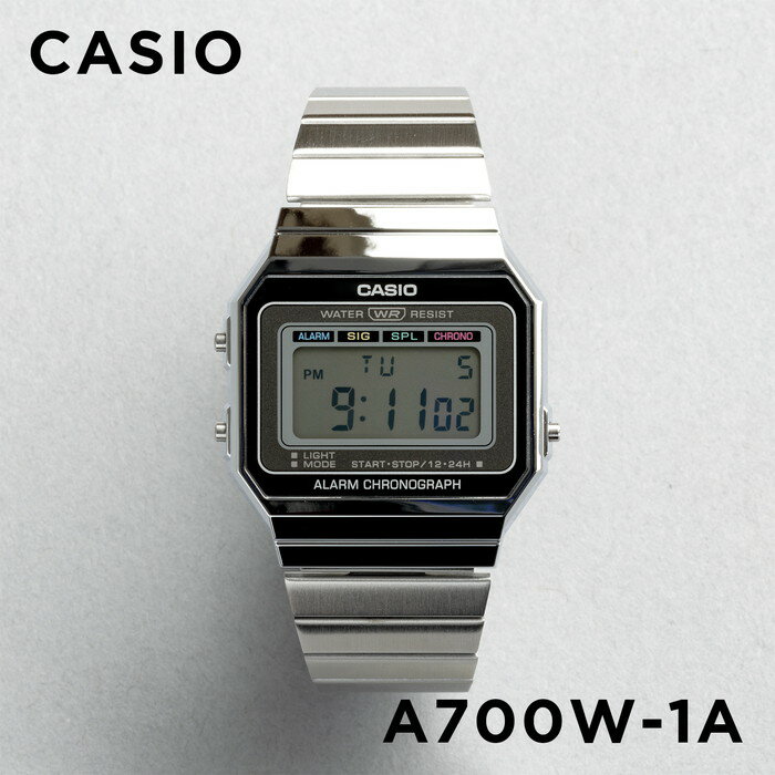 【10年保証】【日本未発売】CASIO カシオ スタンダード A700W-1A 腕時計 メンズ レディース キッズ 子供 男の子 女の子 チープカシオ チプカシ デジタル 日付 ブラック 黒 シルバー 海外モデル格安通販　バレンタイン　人気　ランキング