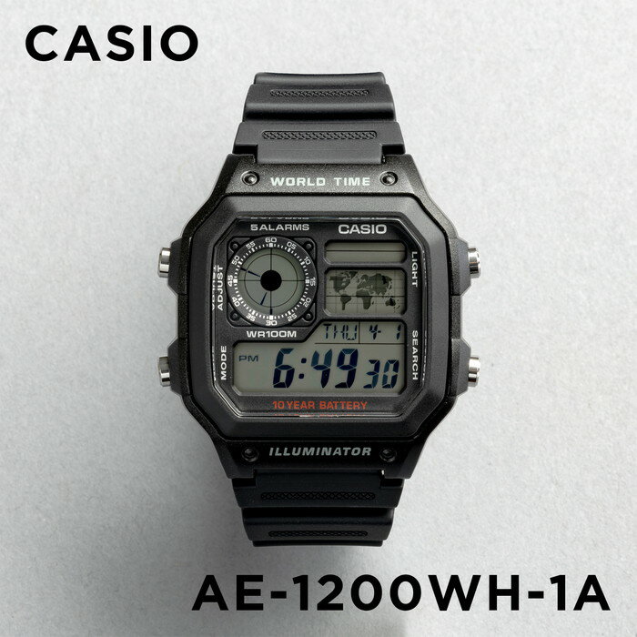 【10年保証】CASIO カシオ スタンダード AE-1200WH-1A 腕時計 メンズ レディース キッズ 子供 男の子 女の子 チープカシオ チプカシ デジタル 日付 防水 ブラック 黒格安通販　バレンタイン　人気　ランキング