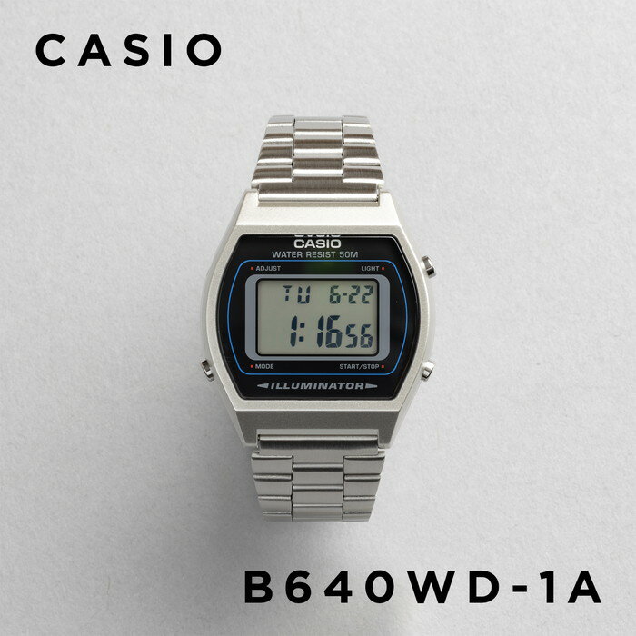 【10年保証】【日本未発売】CASIO カシオ スタンダード B640WD-1A 腕時計 メンズ レディース キッズ 子供 男の子 女の子 チープカシオ チプカシ デジタル 日付 シルバー ブラック 黒 海外モデル格安通販　バレンタイン　人気　ランキング