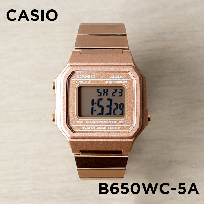 CASIO STANDARD カシオ スタンダード B650WC-5A 腕時計 時計 ブランド メンズ レディース キッズ 子供 男の子 女の子 チープカシオ チプカシ デジタル 日付 ローズゴールド 海外モデル メタル ギフト プレゼント