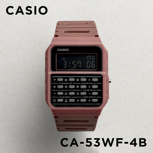 【10年保証】CASIO カシオ スタンダード CA-53WF-4B 腕時計 メンズ レディース キッズ 子供 男の子 女の子 チープカシオ チプカシ デジタル 日付 データバンク カリキュレーター レッド 赤 ブラック 黒