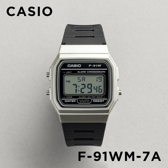 【10年保証】【日本未発売】CASIO カシオ スタンダード F-91WM-7A 腕時計 メンズ レディース キッズ 子供 男の子 女の子 チープカシオ チプカシ デジタル 日付 シルバー ブラック 黒 海外モデル