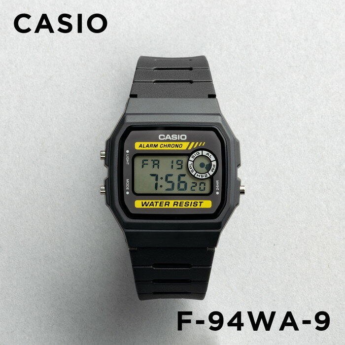【10年保証】CASIO カシオ スタンダード F-94WA-9 腕時計 メンズ レディース キッズ 子供 男の子 女の子 チープカシオ チプカシ デジタル 日付 ブラック 黒 イエロー 黄色