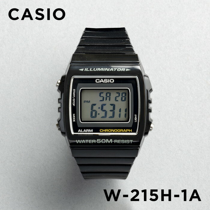【10年保証】CASIO カシオ スタンダード W-215H-1A 腕時計 メンズ レディース キッズ 子供 男の子 女の子 チープカシオ チプカシ デジタル 日付 ブラック 黒