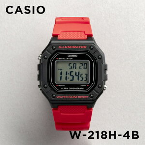 【10年保証】【日本未発売】CASIO カシオ スタンダード W-218H-4B 腕時計 メンズ レディース キッズ 子供 男の子 女の子 チープカシオ チプカシ デジタル 日付 ブラック 黒 レッド 赤 海外モデル