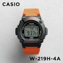 カシオ 腕時計 男の子 【10年保証】【日本未発売】CASIO STANDARD カシオ スタンダード W-219H-4A 腕時計 時計 ブランド メンズ レディース キッズ 子供 男の子 女の子 チープカシオ チプカシ デジタル 日付 カレンダー ブラック 黒 オレンジ 海外モデル ギフト プレゼント