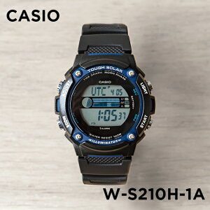 【10年保証】CASIO カシオ スポーツ W-S210H-1A 腕時計 メンズ レディース キッズ 子供 男の子 女の子 チープカシオ チプカシ デジタル 日付 ソーラー 防水 ブラック 黒 ブルー 青