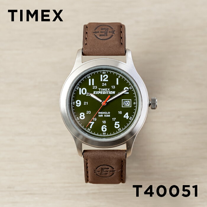 TIMEX EXPEDITION タイメックス エクスペディション メタル フィールド 39MM T40051 腕時計 時計 ブランド メンズ レディース ミリタリー アナログ シルバー カーキ レザー 革ベルト 海外モデル ギフト プレゼント