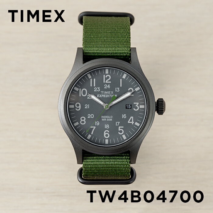 タイメックス 【日本未発売】TIMEX EXPEDITION タイメックス エクスペディション スカウト 40MM TW4B04700 腕時計 時計 ブランド メンズ レディース ミリタリー アナログ カーキ ブラック 黒 ナイロンベルト 海外モデル ギフト プレゼント