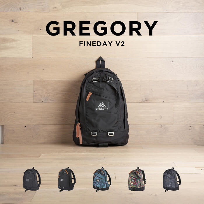 GREGORY FINE DAY V2 グレゴリー ファインデイ バッグ リュック リュックサック バックパック 18L A4 ブランド 通学 通勤 メンズ レディース ブラック 黒 ブルー 青 花柄 ナイロン 送料無料