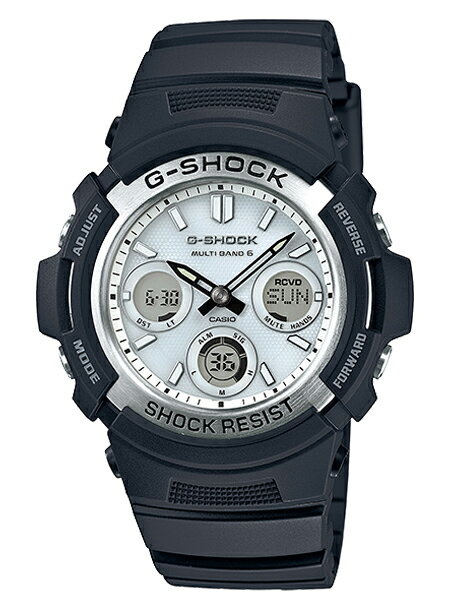 CASIO G-SHOCK カシオ Gショック AWG-M100S-7AJF 腕時計 時計 ブランド メンズ キッズ 子供 男の子 アナデジ 電波 ソーラー ソーラー電波 日付 カレンダー 防水 ブラック 黒 ホワイト 白 ギフト プレゼント