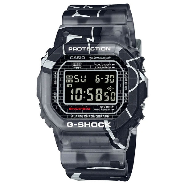 【10年保証】CASIO G-SHOCK カシオ GショックDW-5000SS-1腕時計 時計 ブランド メンズ キッズ 子供 男の子 デジタル 日付 カレンダー 防水 ブラック 黒 グレー スケルトン クリア 海外モデル ギフト プレゼント