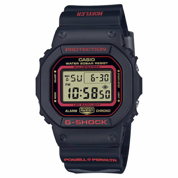 楽天つきのとけいてん【10年保証】CASIO G-SHOCK カシオ Gショック DW-5600KH-1 腕時計 時計 ブランド メンズ キッズ 子供 男の子 デジタル 日付 カレンダー 防水 ブラック 黒 レッド 赤 コラボ ギフト プレゼント