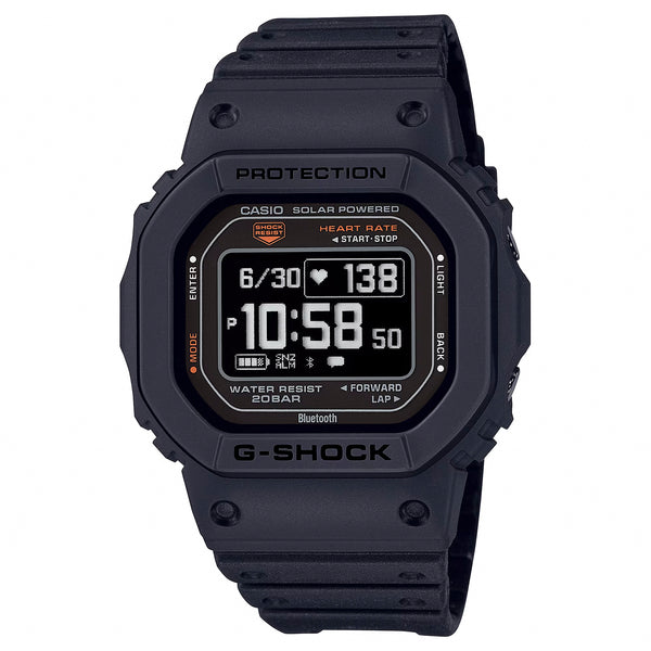 楽天つきのとけいてん【10年保証】CASIO G-SHOCK G-SQUAD カシオ Gショック Gスクワッド DW-H5600-1 腕時計 時計 ブランド メンズ キッズ 子供 男の子 デジタル ソーラー スマホ 連動 計測 日付 防水 ブラック 黒 オールブラック ギフト プレゼント