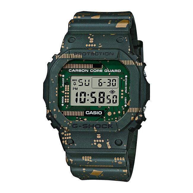 CASIO G-SHOCK カシオ Gショック DWE-5600CC-3JR 腕時計 時計 ブランド メンズ キッズ 子供 男の子 デジタル 日付 カレンダー 防水 カーキ イエロー 黄色 ギフト プレゼント