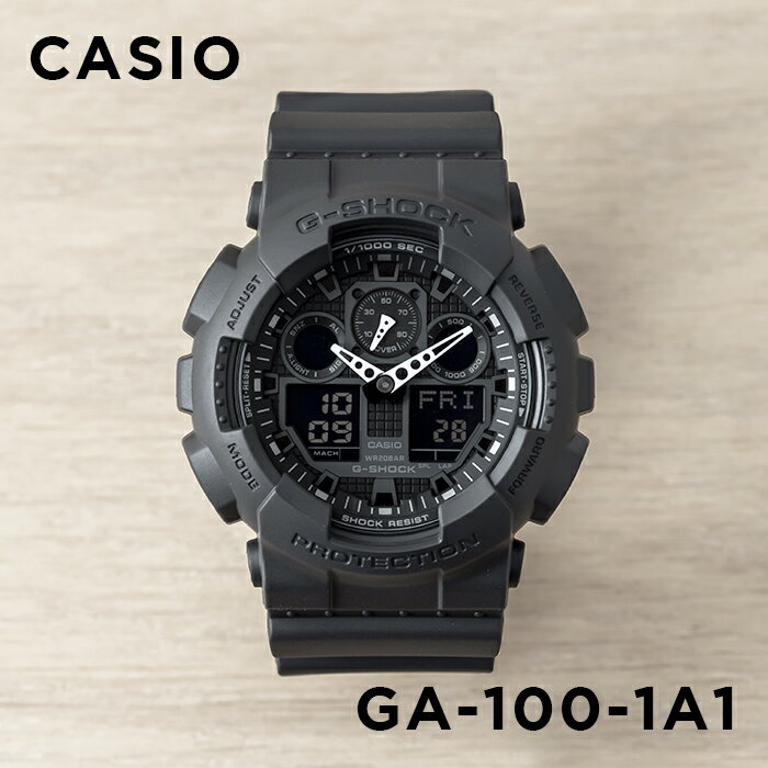 【10年保証】CASIO G-SHOCK カシオ Gショック GA-100-1A1 腕時計 メンズ キッズ 子供 男の子 アナデジ 防水 ブラック 黒 オールブラック