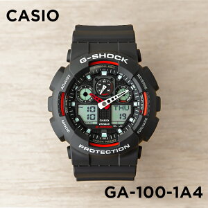 【10年保証】CASIO G-SHOCK カシオ Gショック GA-100-1A4 腕時計 メンズ キッズ 子供 男の子 アナデジ 防水 ブラック 黒 レッド 赤