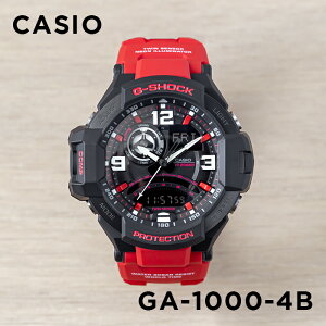 【10年保証】CASIO G-SHOCK カシオ Gショック スカイコックピット GA-1000-4B 腕時計 メンズ キッズ 子供 男の子 アナデジ 防水 ブラック 黒 レッド 赤