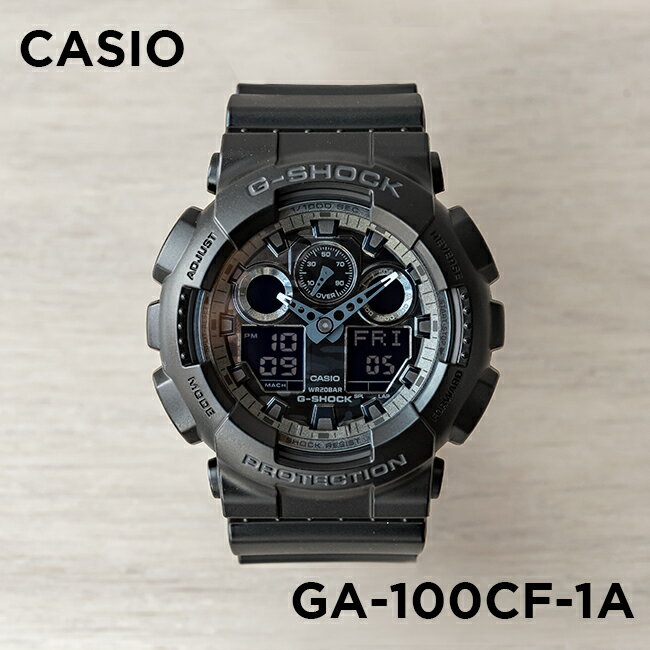 【10年保証】CASIO G-SHOCK カシオ Gショック GA-100CF-1A 腕時計 メンズ キッズ 子供 男の子 アナデジ 防水 ブラック 黒 カモフラージュ 迷彩