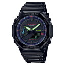 カシオ Gショック 腕時計 男の子 【10年保証】CASIO G-SHOCK カシオ Gショック GA-2100RGB-1A 腕時計 時計 ブランド メンズ キッズ 子供 男の子 アナデジ 日付 カレンダー 防水 ブラック 黒 カシオーク ギフト プレゼント