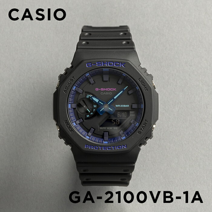 【10年保証】CASIO G-SHOCK カシオ Gショック GA-2100VB-1A 腕時計 時計 ブランド メンズ キッズ 子供 男の子 アナデジ 日付 カレンダー 防水 ブラック 黒 ブルー 青 カシオーク ギフト プレゼント