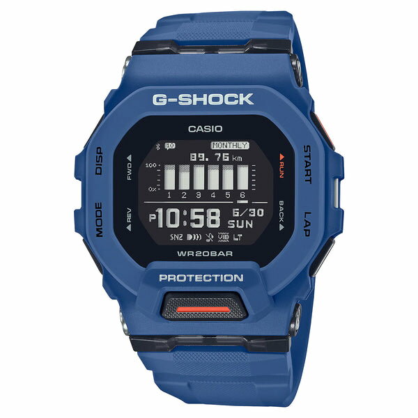 楽天つきのとけいてん【10年保証】CASIO G-SHOCK G-SQUAD カシオ Gショック GスクワッドGBD-200-2腕時計 時計 ブランド メンズ キッズ 子供 男の子 デジタル ブルートゥース スマホ 連動 カロリー オートラップ 日付 ネイビー ブラック 黒 海外モデル ギフト プレゼント