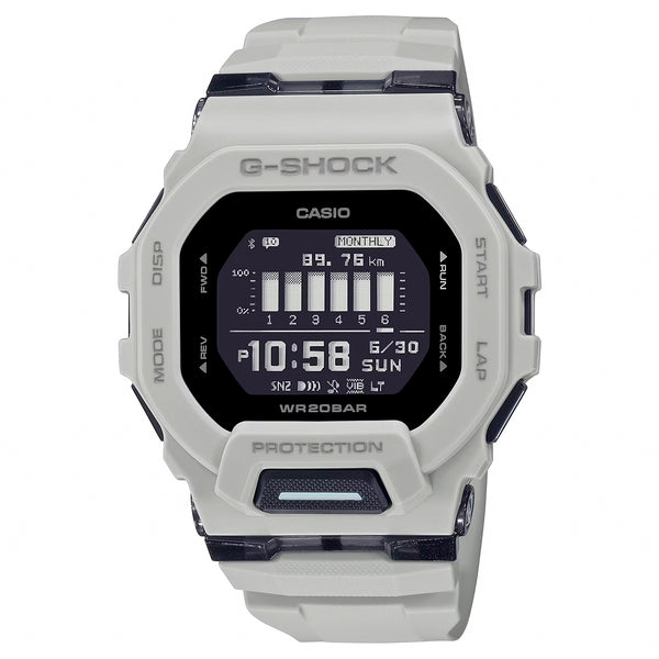 楽天つきのとけいてん【10年保証】CASIO G-SHOCK G-SQUAD カシオ Gショック Gスクワッド GBD-200UU-9 腕時計 時計 ブランド メンズ キッズ 子供 男の子 デジタル ランニングウォッチ 歩数計 万歩計 スマホ 連動 日付 防水 ベージュ ブラック 黒 ギフト プレゼント