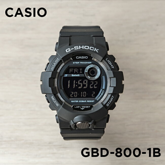 【10年保証】CASIO G-SHOCK カシオ Gショック Gスクワッド GBD-800-1B 腕時計 時計 ブランド メンズ キッズ 子供 男の子 ランニングウォッチ ステップトラッカー 歩数計 デジタル ブルートゥース 日付 カレンダー 防水 オールブラック ギフト プレゼント