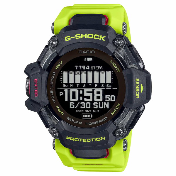 カシオ G-SHOCK 腕時計（メンズ） 【10年保証】CASIO G-SHOCK G-SQUAD カシオ Gショック Gスクワッド GBD-H2000-1A9 腕時計 時計 ブランド メンズ キッズ 子供 男の子 デジタル ソーラー GPS 日付 カレンダー 防水 イエロー 黄色 ブラック 黒 ギフト プレゼント