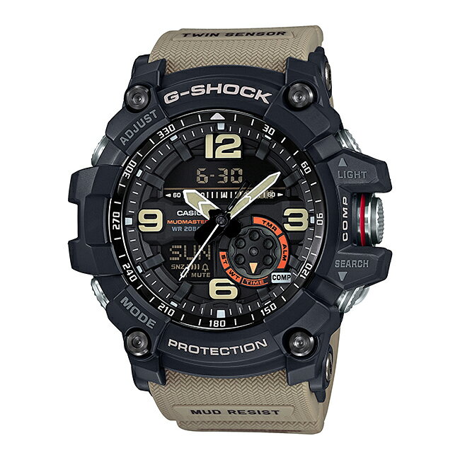 【10年保証】CASIO G-SHOCK カシオ Gショック マッドマスター GG-1000-1A5 腕時計 メンズ キッズ 子供 男の子 アナデジ 防水 ブラック 黒 ベージュ格安通販　バレンタイン　人気　ランキング