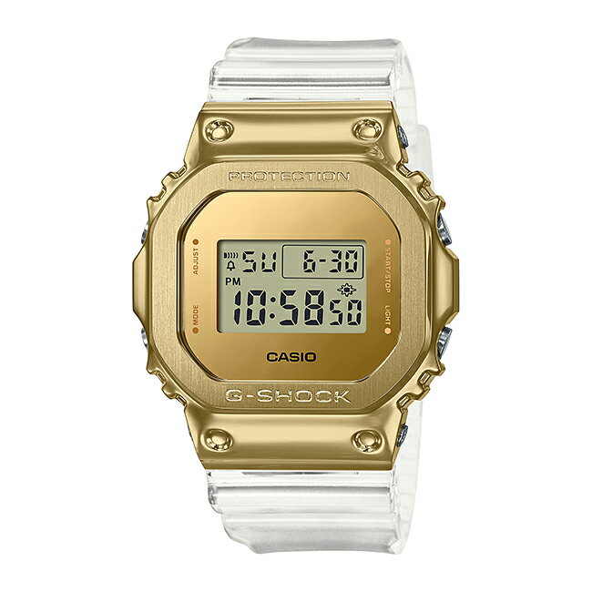 楽天つきのとけいてんCASIO G-SHOCK カシオ Gショック GM-5600SG-9JF 腕時計 時計 ブランド メンズ キッズ 子供 男の子 アナデジ 日付 カレンダー 防水 ゴールド 金 ホワイト 白 スケルトン クリア ギフト プレゼント