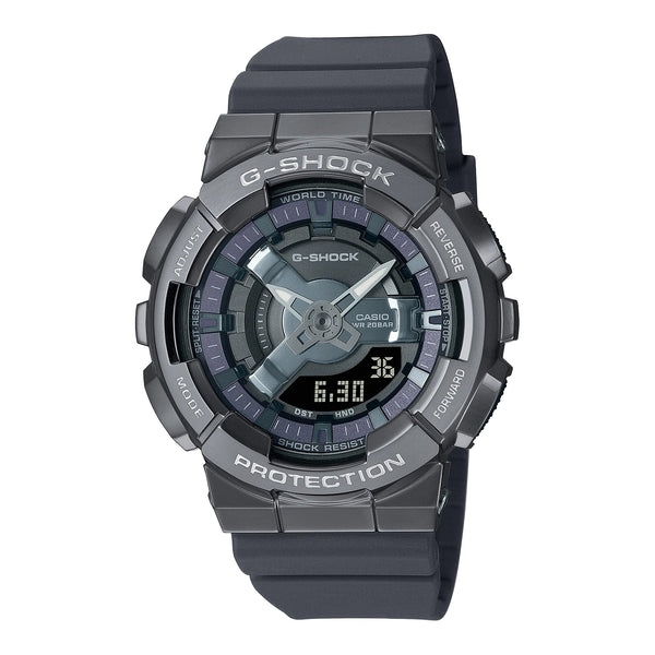 カシオ ビジネス腕時計 レディース 【10年保証】CASIO G-SHOCK カシオ GショックGM-S110B-8A腕時計 時計 ブランド メンズ レディース キッズ 子供 男の子 女の子 アナデジ 日付 カレンダー シルバー 銀 グレー 海外モデル ギフト プレゼント