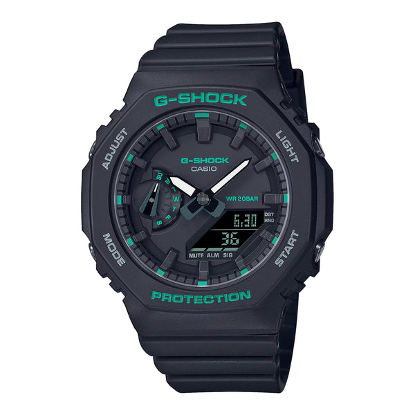 楽天つきのとけいてん【10年保証】CASIO G-SHOCK カシオ Gショック GMA-S2100GA-1A 腕時計 時計 ブランド メンズ レディース キッズ 子供 男の子 女の子 アナデジ 日付 カレンダー 防水 ブラック 黒 グリーン 緑 カシオーク ギフト プレゼント