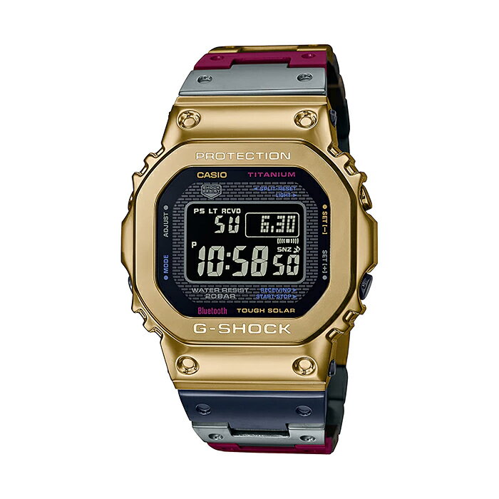 CASIO G-SHOCK カシオ Gショック GMW-B5000TR-9JR 腕時計 時計 ブランド メンズ キッズ 子供 男の子 デジタル 電波 ソーラー ソーラー電波 ブルートゥース 日付 カレンダー 防水 ブラック 黒 ゴールド 金 チタン ギフト プレゼント