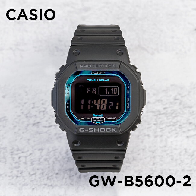 【10年保証】CASIO G-SHOCK カシオ Gショック GW-B5600-2 腕時計 時計 ブランド メンズ キッズ 子供 男の子 デジタル 電波 ソーラー ソーラー電波 ブルートゥース 日付 カレンダー 防水 ブラック 黒 ブルー 青 ギフト プレゼント