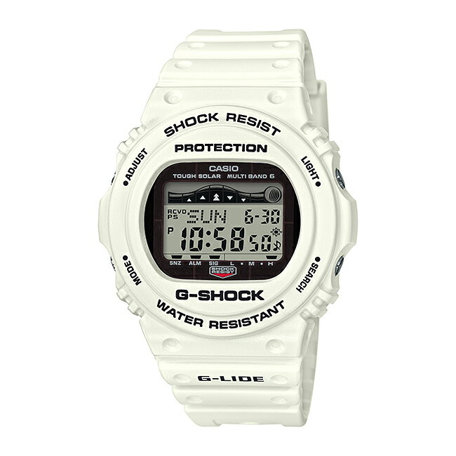 楽天つきのとけいてんCASIO G-SHOCK カシオ Gショック Gライド GWX-5700CS-7JF 腕時計 時計 ブランド メンズ キッズ 子供 男の子 デジタル 電波 ソーラー ソーラー電波 日付 カレンダー 防水 ホワイト 白 ブラック 黒 ギフト プレゼント