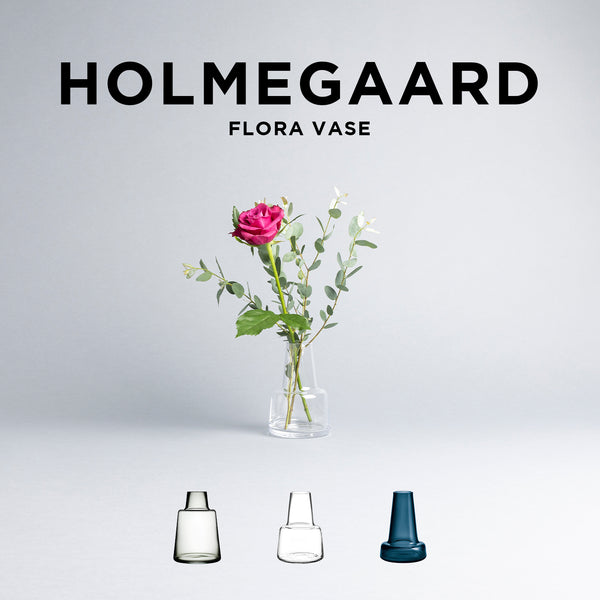 【日本未発売】HOLMEGAARD FLORA VASE ホルムガード フローラ ベース ブランド 花瓶 花器 フラワーベース インテリア ガラス 北欧 シンプル クリア ブラック 黒 ブルー 青 海外モデル ギフト プレゼント